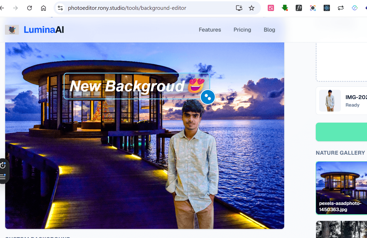 Background Editor screenshot